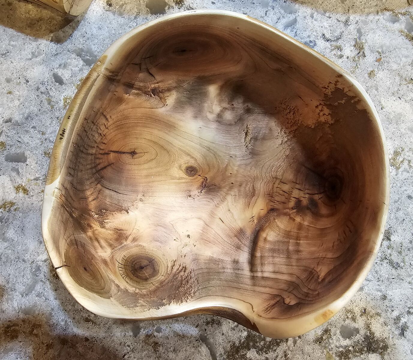 Flowering Plum Wooden Handcrafted Bowl!