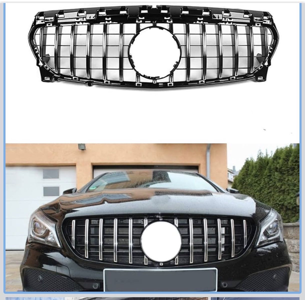 Mercedes-Benz AMG GT Style Front Grille for Mercedes-Benz GLA X156 2017-2020 Black/Chrome