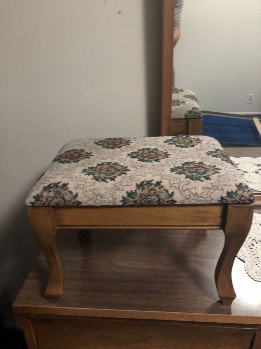 Footrest Vintage Upholstered