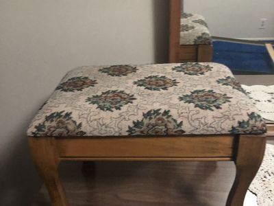 Footrest Vintage Upholstered