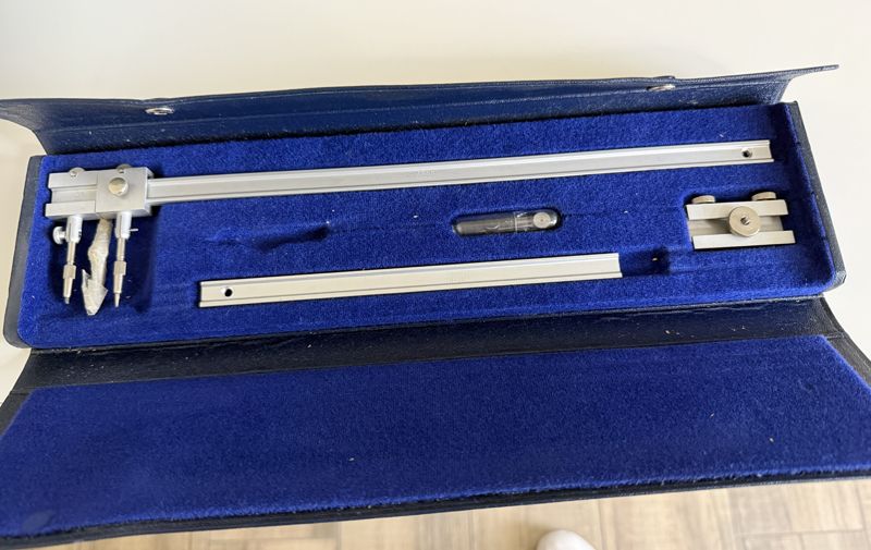Alvin 961A Beam Compass Set - Precision Drawing Tool with Case