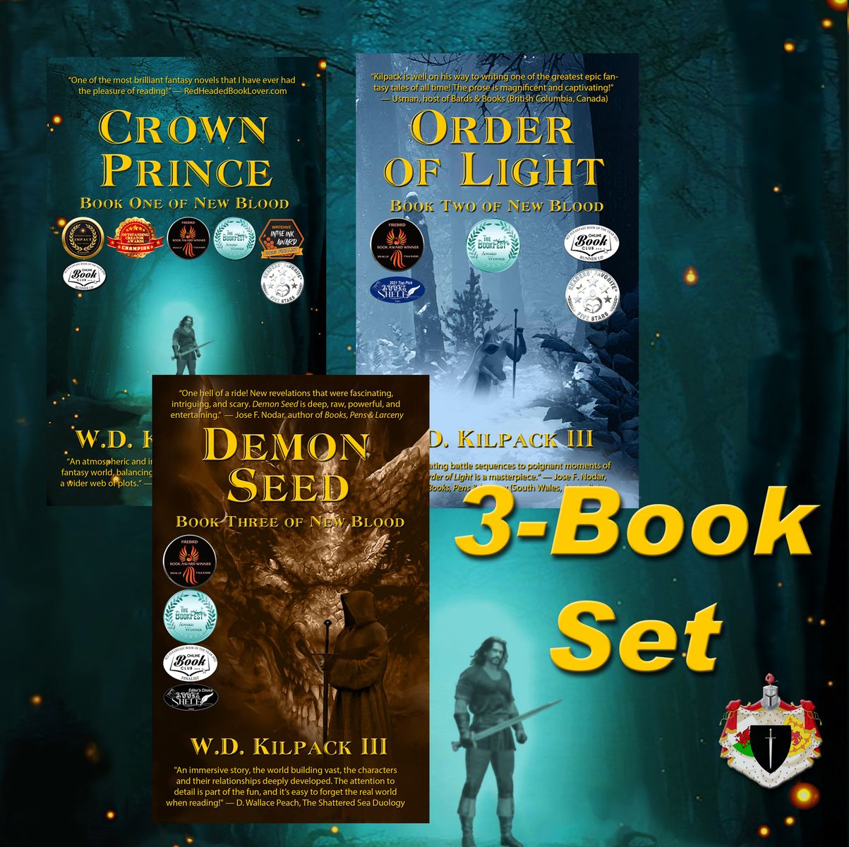 New Blood Saga 3-Book Boxed Set NEW & SIGNED BY AUTHOR W.D. Kilpack III