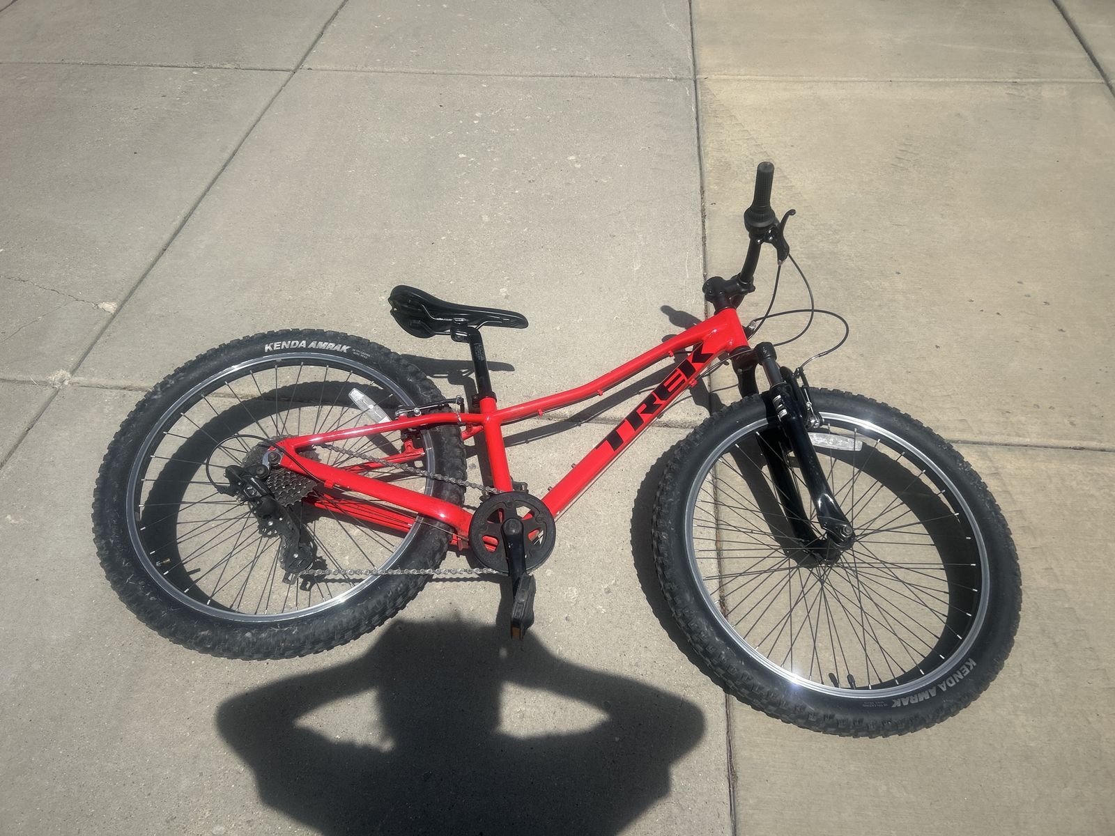 Trek Precaliber 24 Inch Kids' Mountain Bike - Red, 8-Speed, Front Suspension
