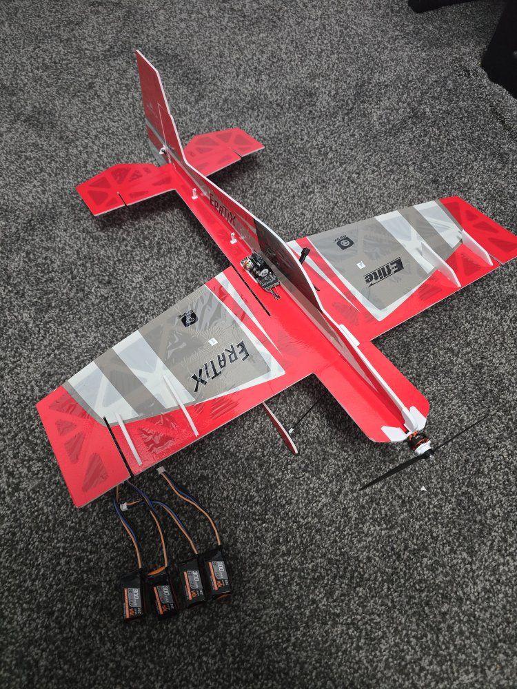 umx eratix RC plane with batteries