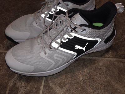 PUMA Golf Ignite Athletic Shoes Grey and Black Athletic Sneakers men's 8.5