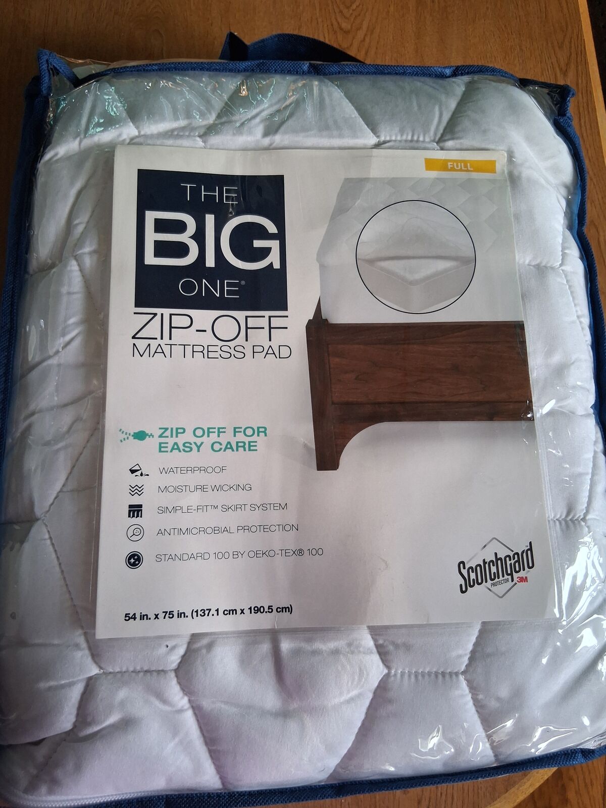 New waterproof zip-off full-sized mattress pad