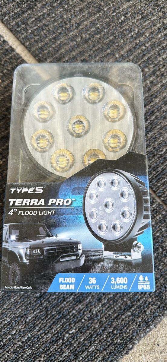 Type S Terra Pro 4" 36W 3,600 Lumens Flood Light for Off-Road Use IP68