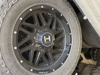 Hostile 20 x 9 (8-180) wheels with 35 x 12.50 Cooper Tires