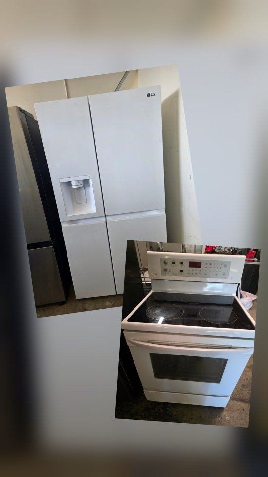 Lg refrigerator and electric stove