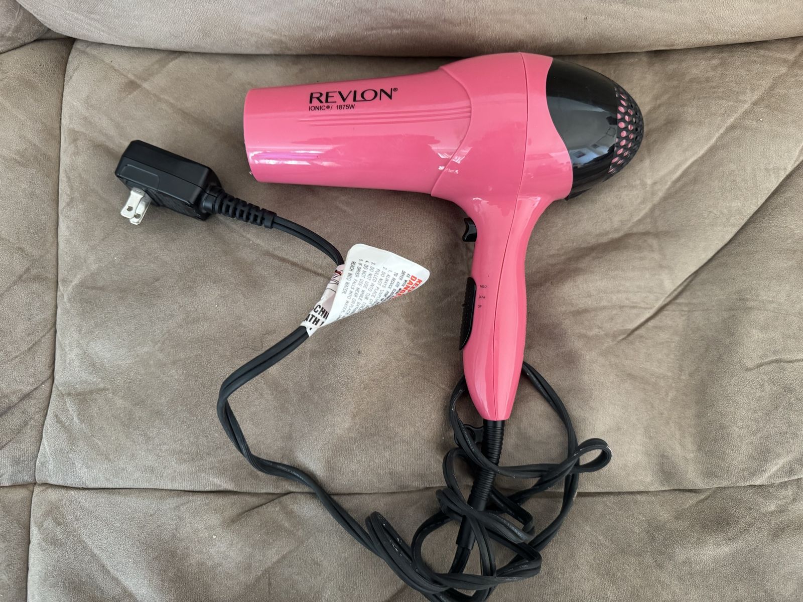 Revlon Frizz Control Styler 1875W Pink 3 Heat 3 Speed Hair Dryer RV474N13 Revlon