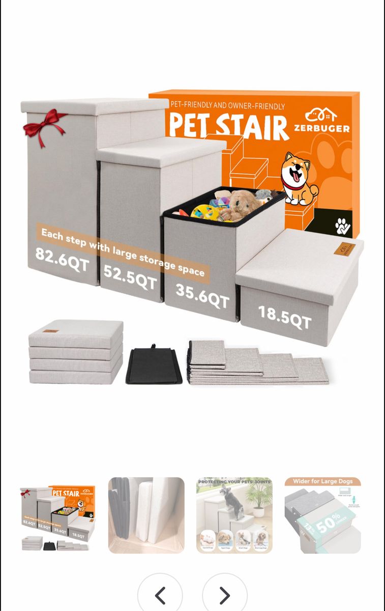 Dog stairs w/storage
