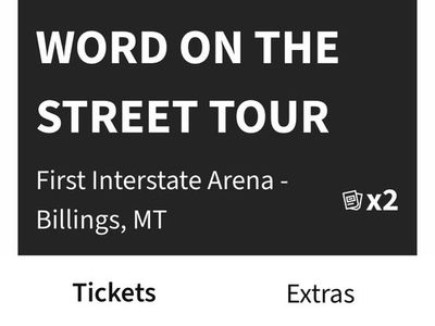 2 Front Row Luke Bryan Tickets - Word on the Street Tour - July 31, 2026 Billings, MT