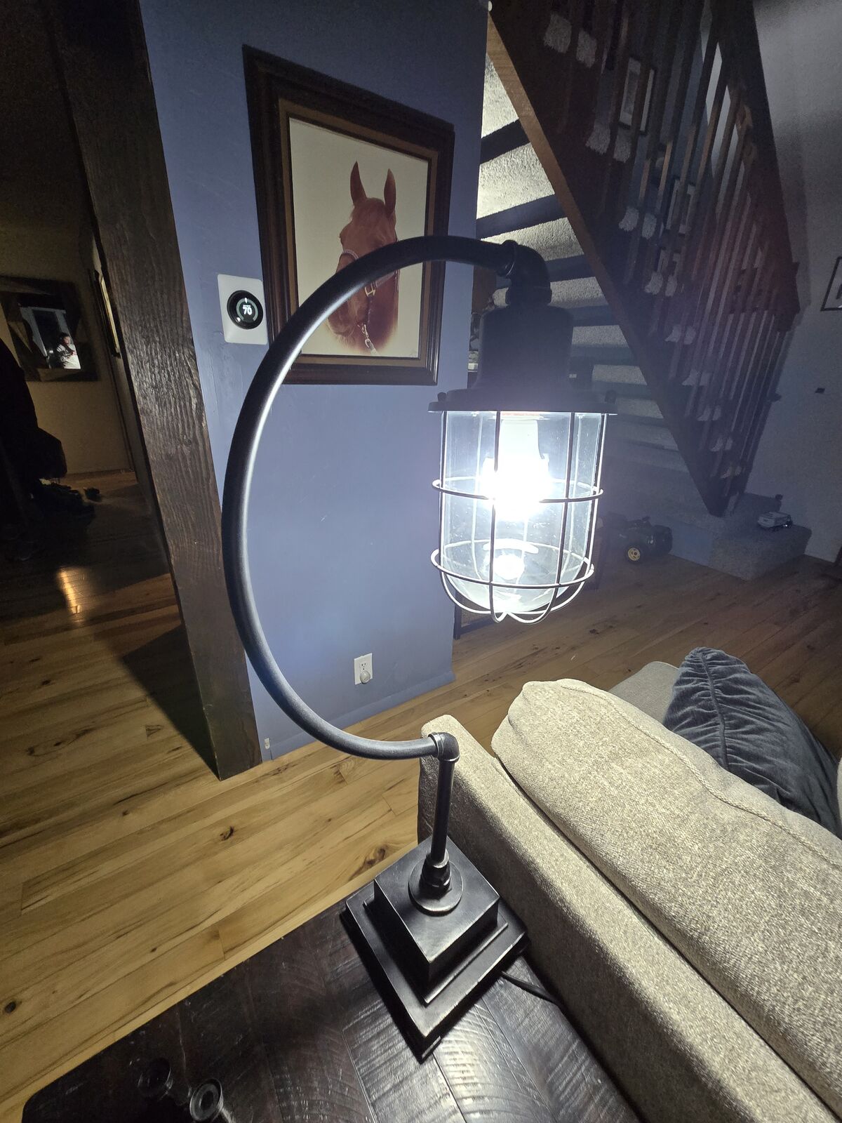 Black metal table lamps/living room lights