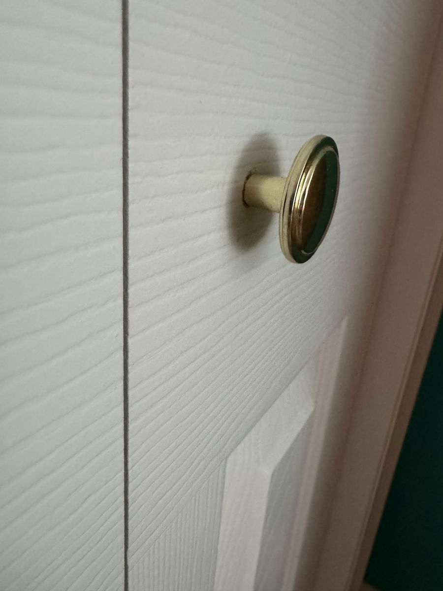 Set of 3 Round Brass or Gold Door or Cabinet Knobs