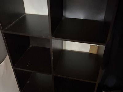 Black bookshelf