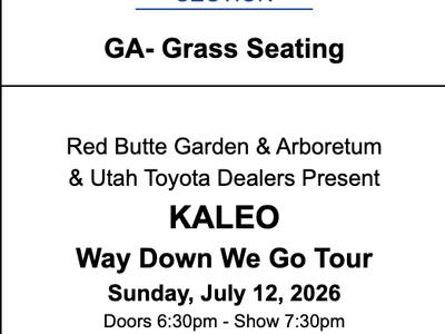 KALEO: Way Down We Go Tour Tickets - July 12, Red Butte Garden Amphitheatre