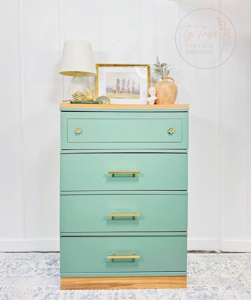 Modern Boho Chic 4 Drawer Dresser | Boho 4 Drawer Chest | Modern Dresser
