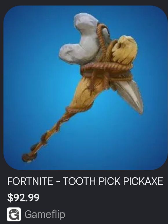 2 Fortnite Toothpick pickaxe redeem codes