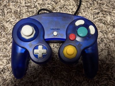 Transparent Blue GameCube Style Controller
