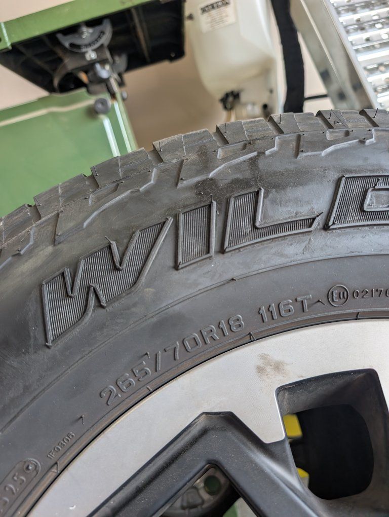 Wildpeak A/T 265/70R18 116T Tires with 2026 4 Runner TRD Wheels - Set of 4