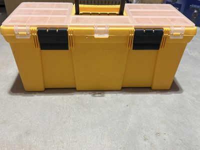 ZAG large yellow heavy duty plastic tool box