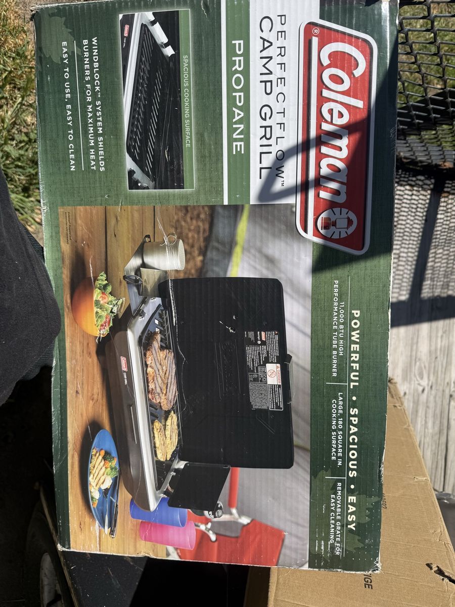 Coleman perfectflow camp grill (new) propane