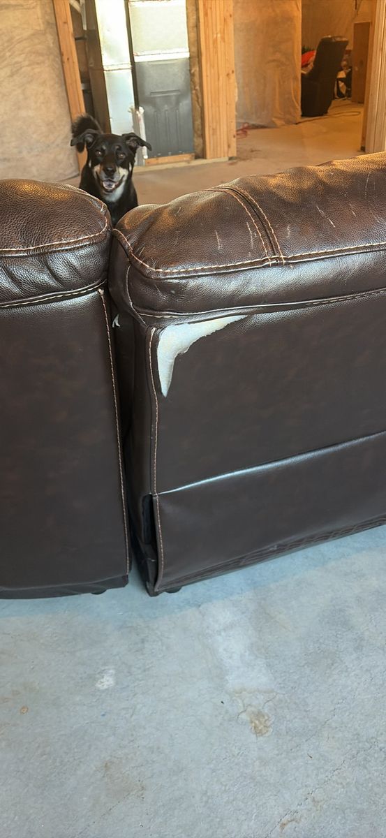 Leather sectional
