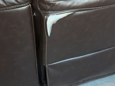 Leather sectional