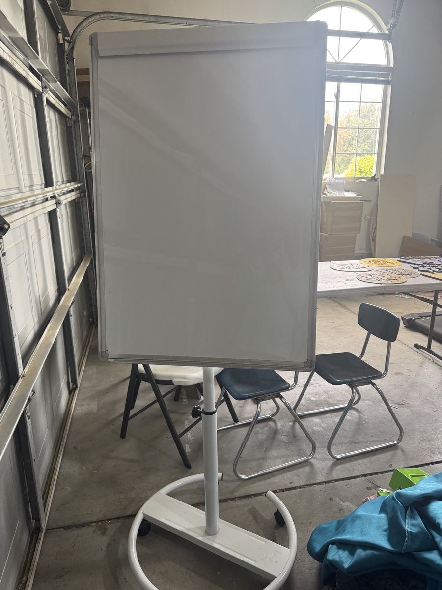 Magnetic White Board on Wheels. Dry Erase Board