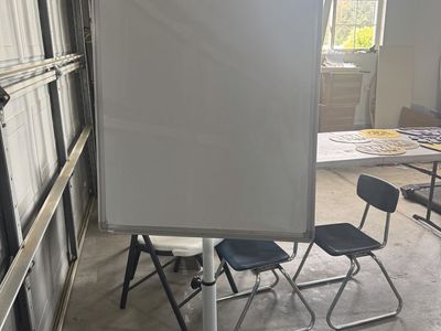 Magnetic White Board on Wheels. Dry Erase Board