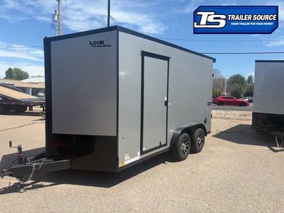 7.5x14 Look Element SE Enclosed Cargo Trailer - 7'0" Interior - 7K GVWR - .080 PolyCor, Alloy Wheels, Black Out Package, Rear
