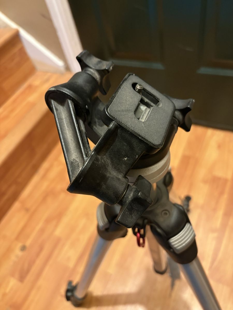 Manfrotto 3011 tripod with head. 