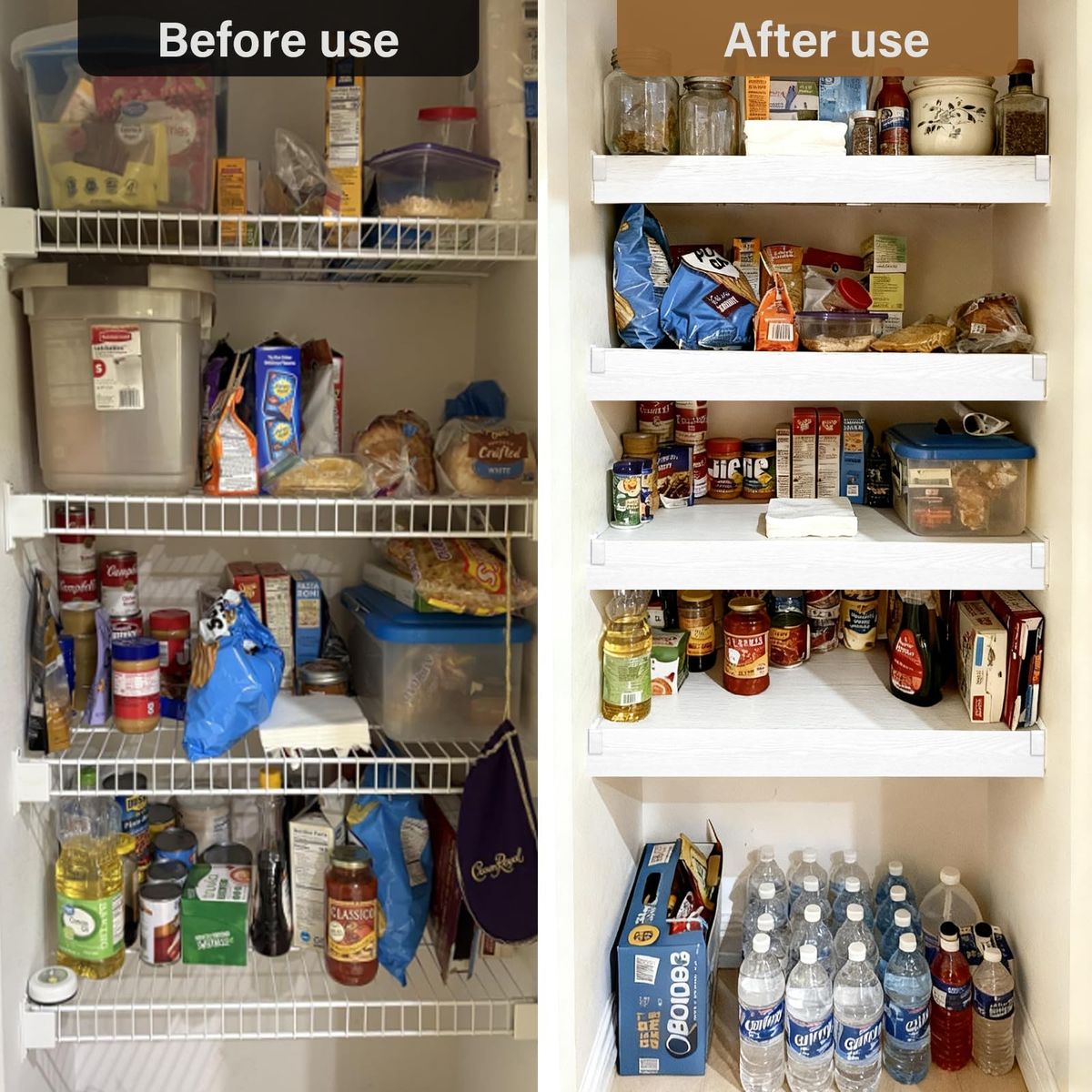 New- 5 pack pantry or closet shelving covering for Wire Racks 40x12 currently $145 online