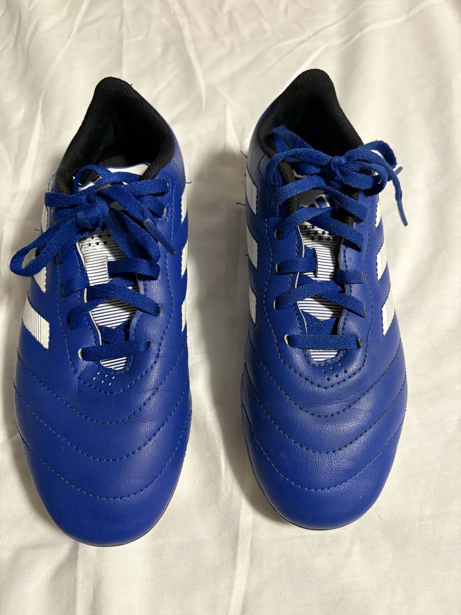 Adidas Blue and White Soccer Cleats - Youth Size 4