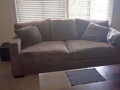 Awesome Gibson Taupe couch and love seat