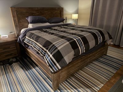 King Size Bed Frame Rustic Hardwood