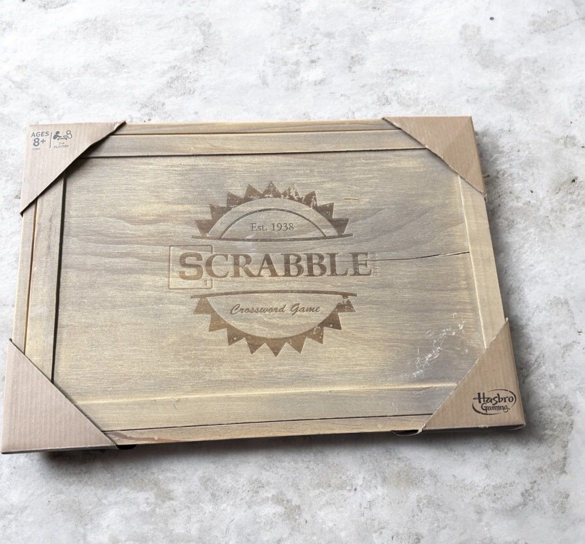 NEW Scrabbel word game in wood box