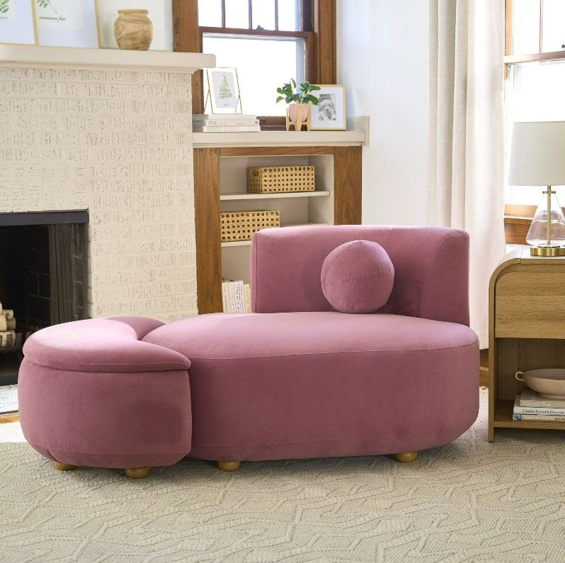 Chaise & Storage Ottoman