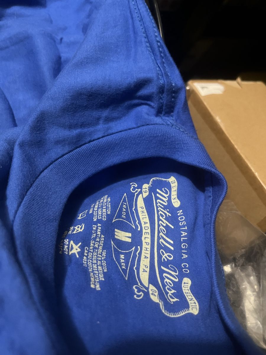 Mitchell & Ness New York Knicks Hardwood Classics T-Shirt Blue Size M