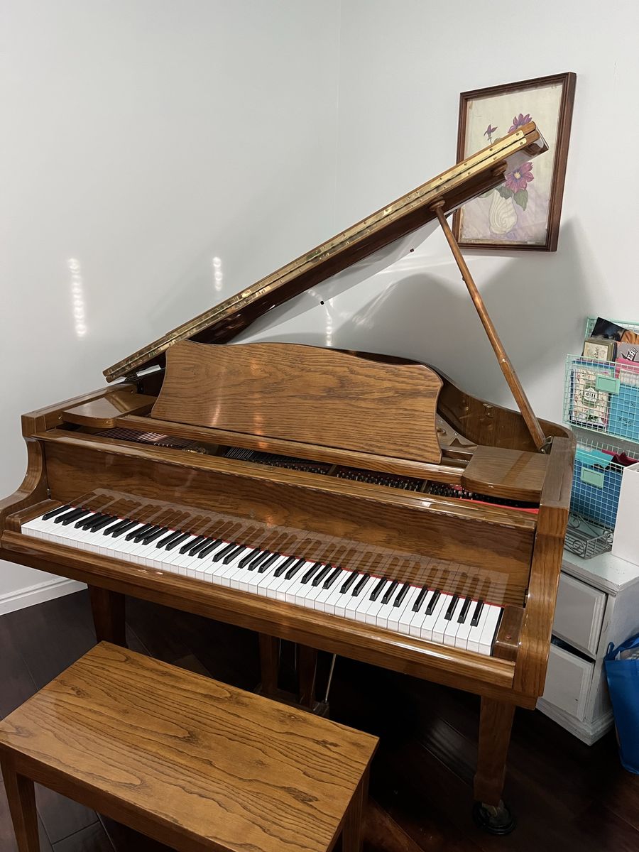 Young Chang Satin Walnut 5’2” Baby Grand Piano