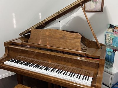 Young Chang Satin Walnut 5’2” Baby Grand Piano