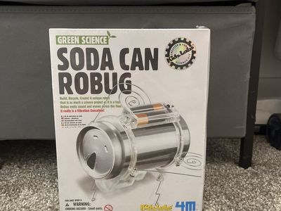 4M Green Science Soda Can Robug Kit - Build Your Own Vibrating Robot from a Recycled Can