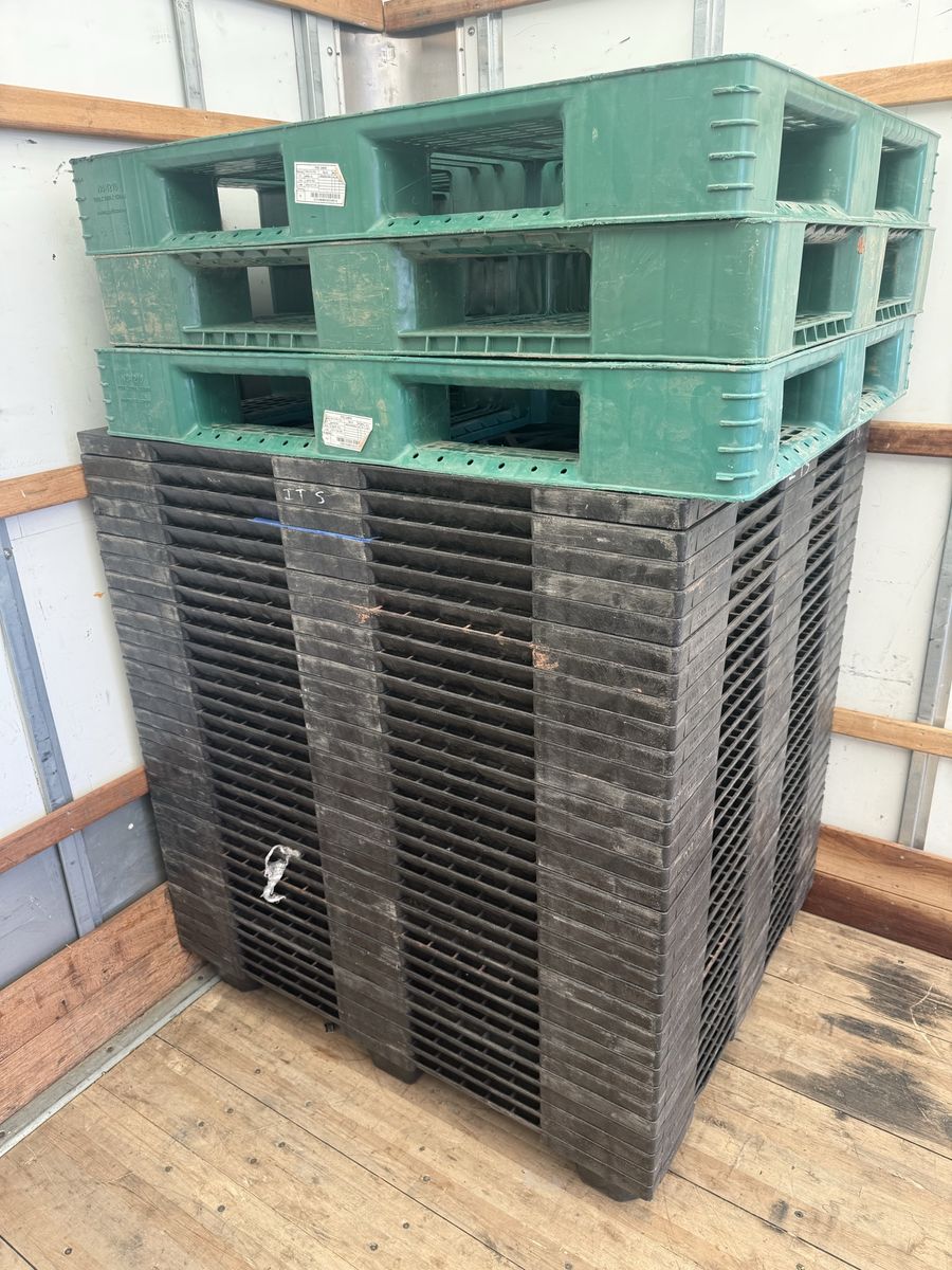 Heavy-Duty Plastic Pallets - Durable & Reusable for Storage & Shipping - UsedGood Condition