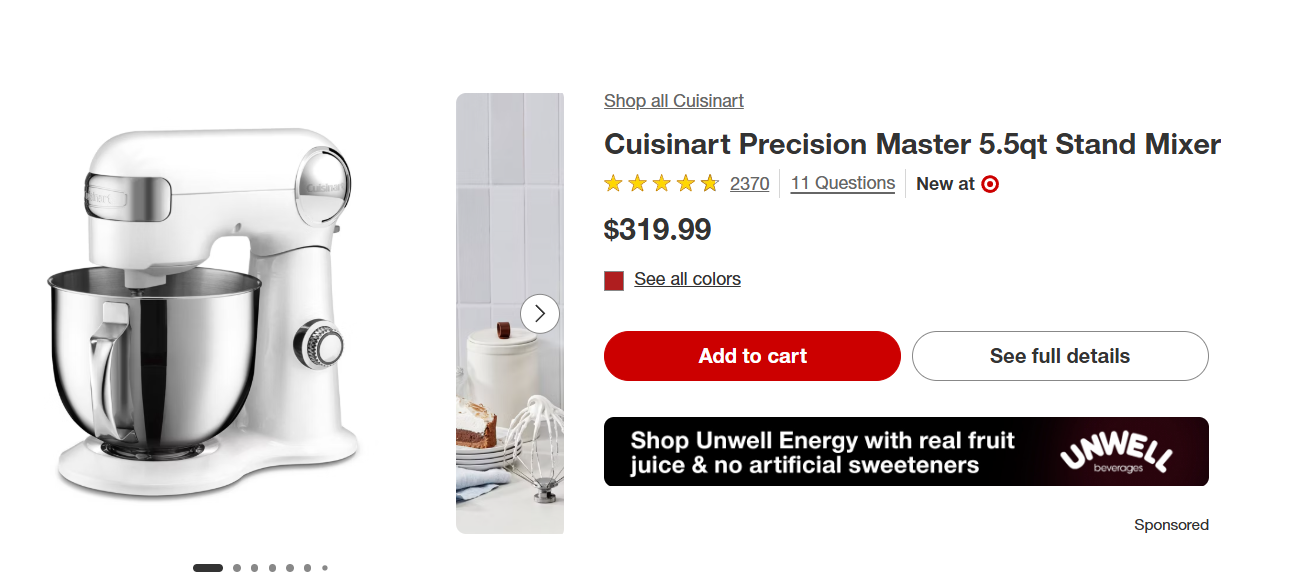 Cuisinart Precision Master, 12 speeds, 5.5-quart mixing bowl