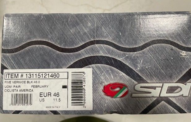 NIB Sidi Five Vernice Carbon Road Cycling Shoes - Size 46 (US 11.5) - NEW!