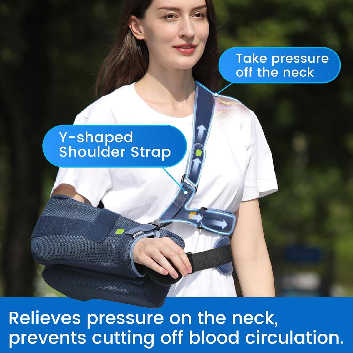 Shoulder Sling with Abduction Pillow - Rotator Cuff - Post Shoulder Surgery - BRAND NEW - Premium Sling - Arm Sling Immobilizer