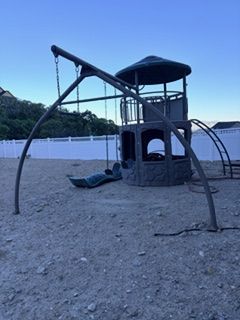 Lifetime Adventure Tower Deluxe Backyard Playset / Swing Set - Earthtone 