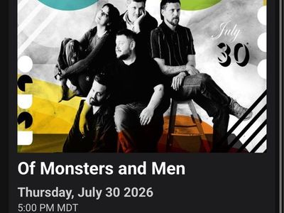 Of Monsters and Men Concert Ticket - Ogden Amphitheater - July 30, 2026 at 5:00 PM MDT