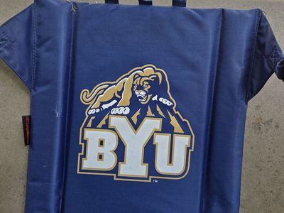 BYU Stadium Seat Cushion Blue Padded Bleacher Chair for Games & Events
