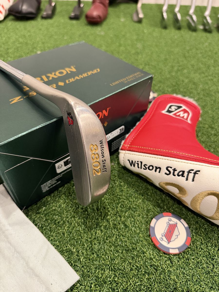 Wilson Staff Model 8802 Milled Putter Polished/Gold 34” W/Headcover Mint